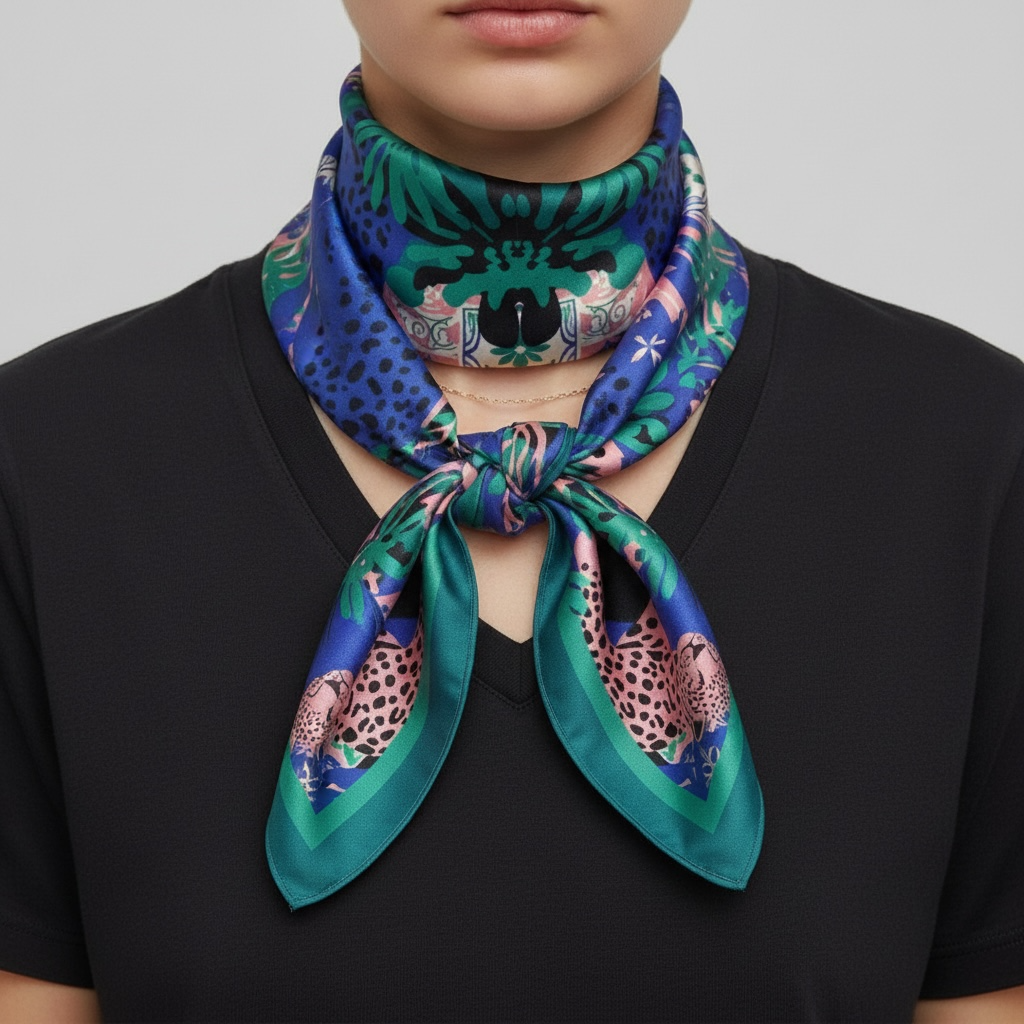 Wild Leopard Jungle Scarf - 70cm x 70cm