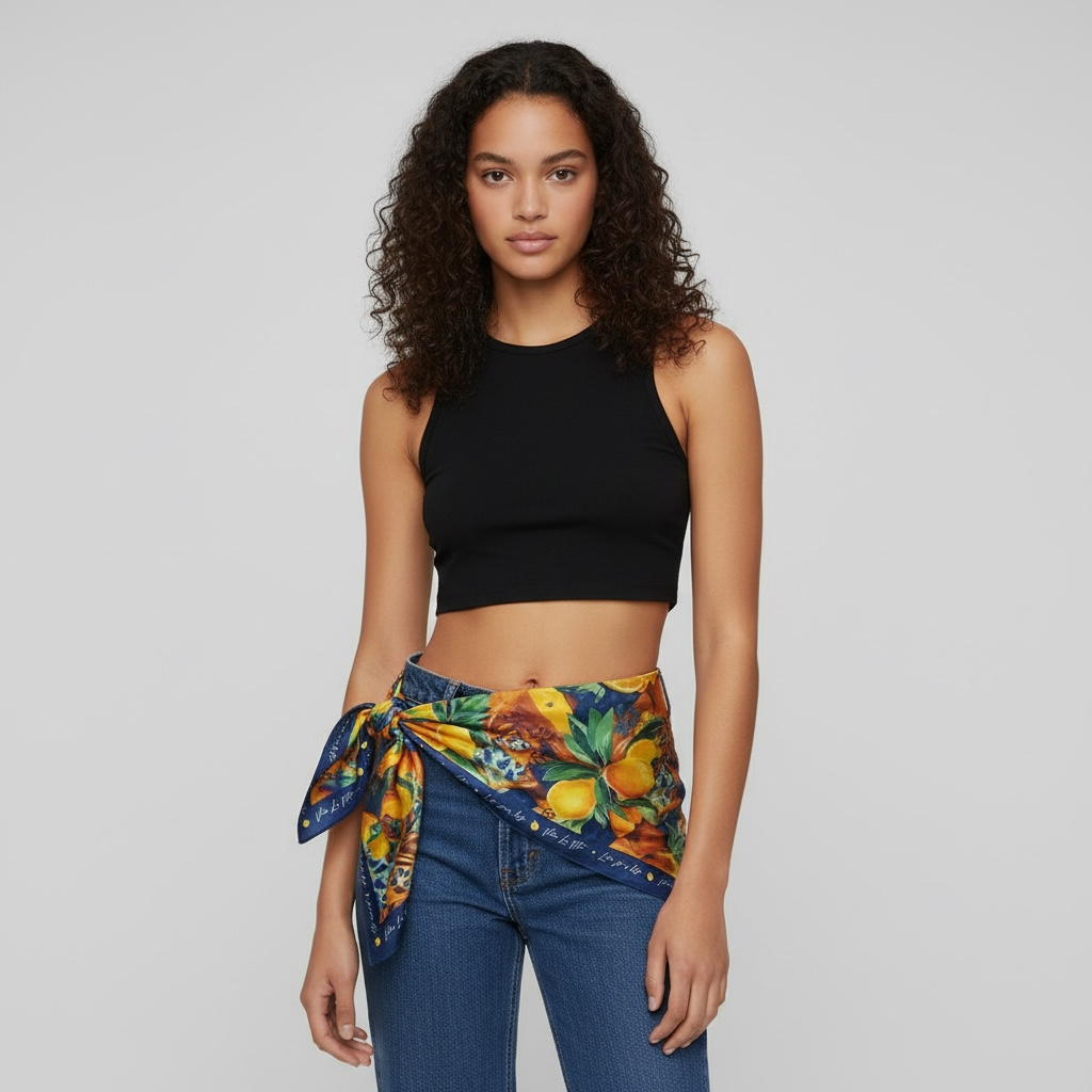 La Dolce Vita Lemon Scarf - 70cm x 70cm