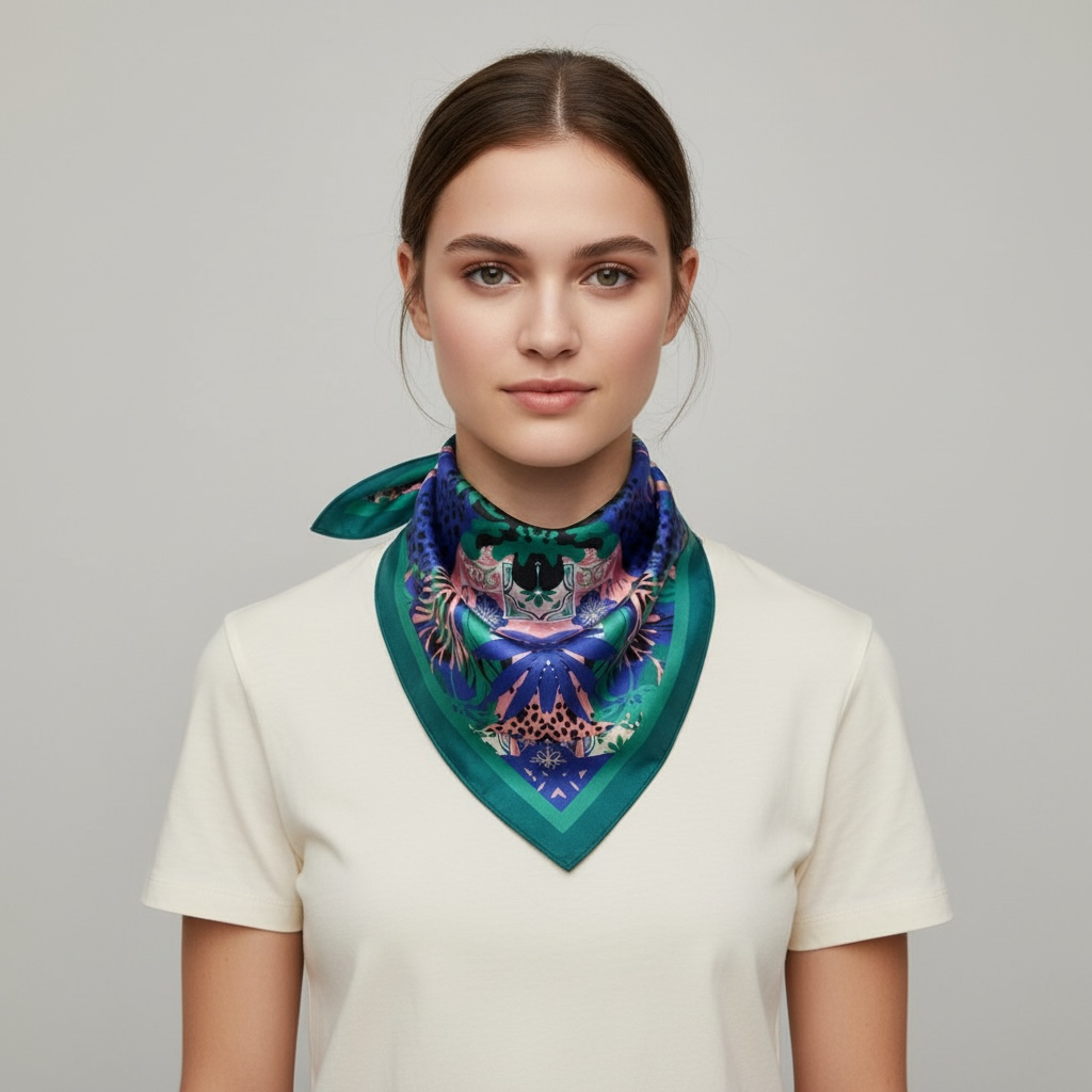 Wild Leopard Jungle Scarf - 70cm x 70cm