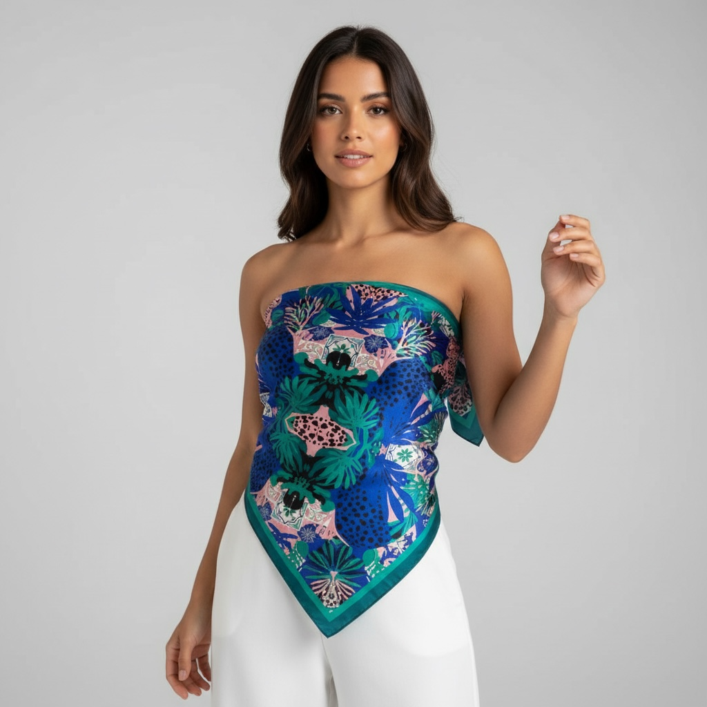 Wild Leopard Jungle Scarf - 70cm x 70cm