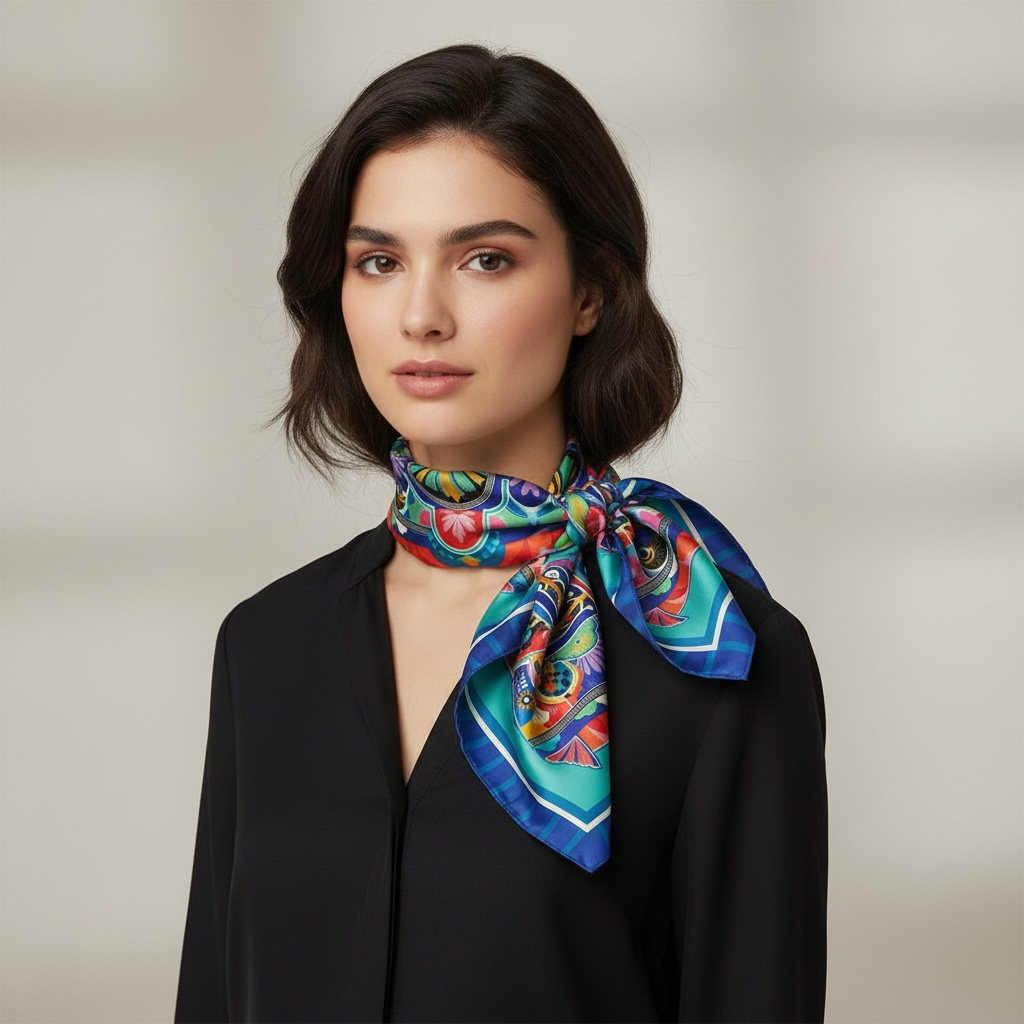 Royal Mosaic Heritage Scarf - 70cm x 70cm