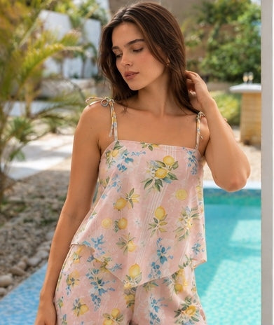 Dolce Vita Lemon Linen Top
