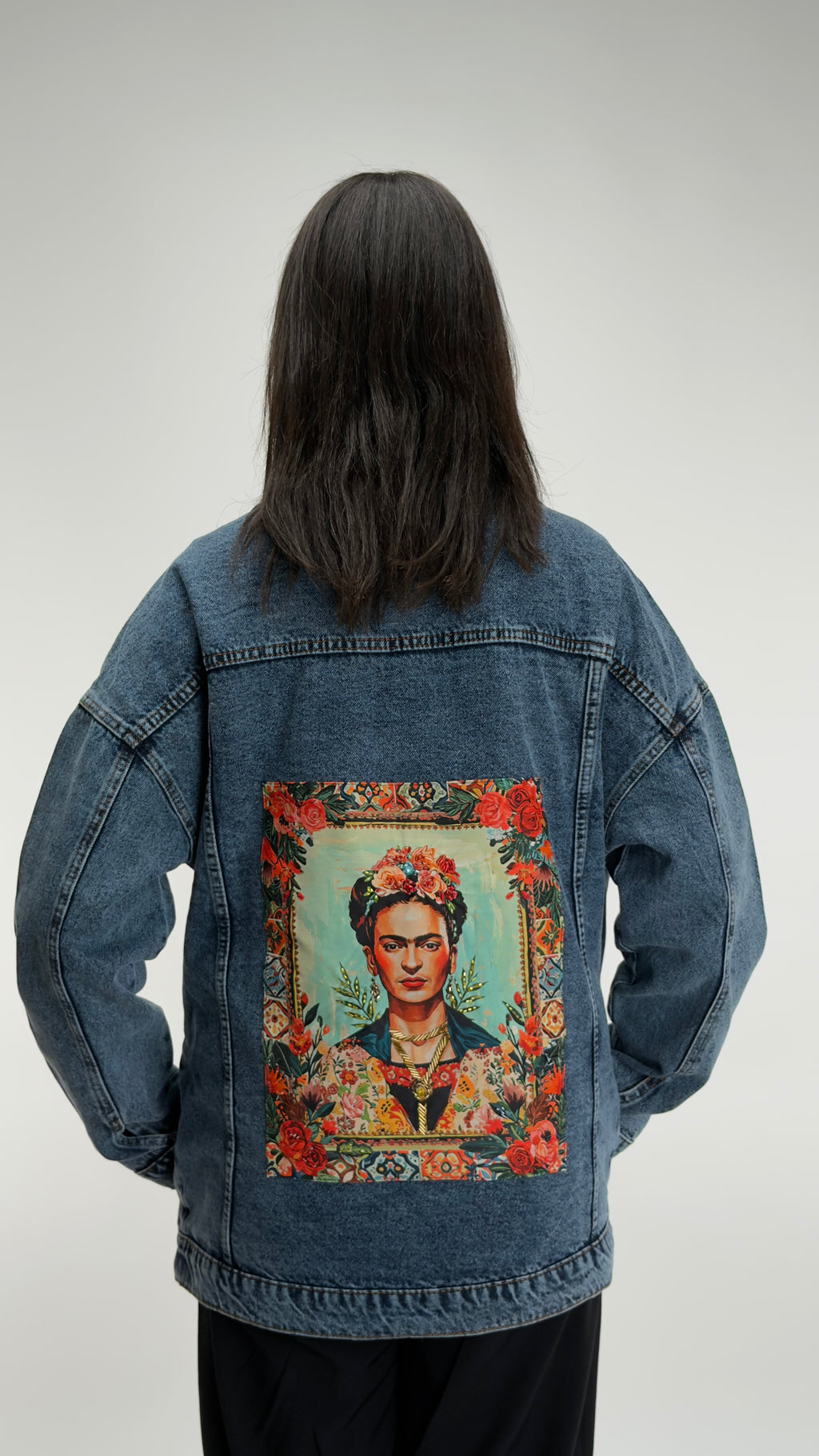 FK Embroidered Denim Jacket Oversize