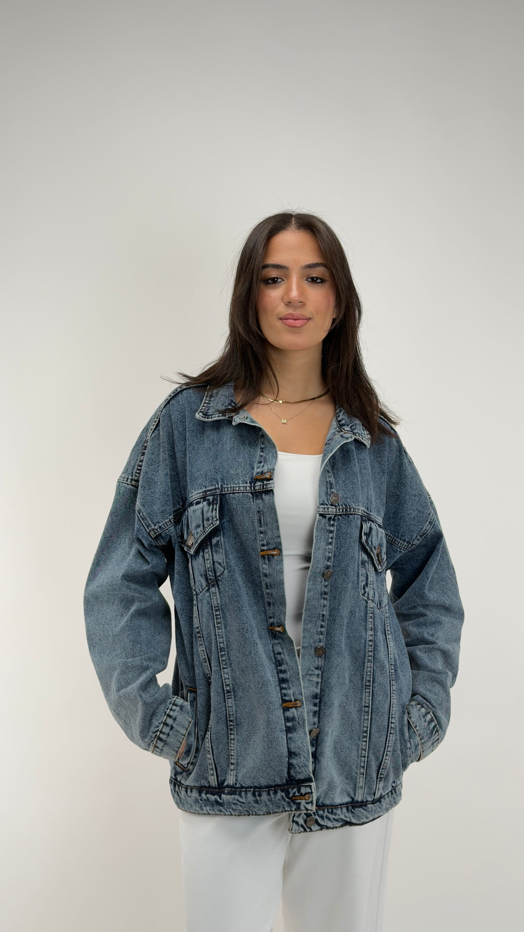 Plain Denim Jacket Oversize