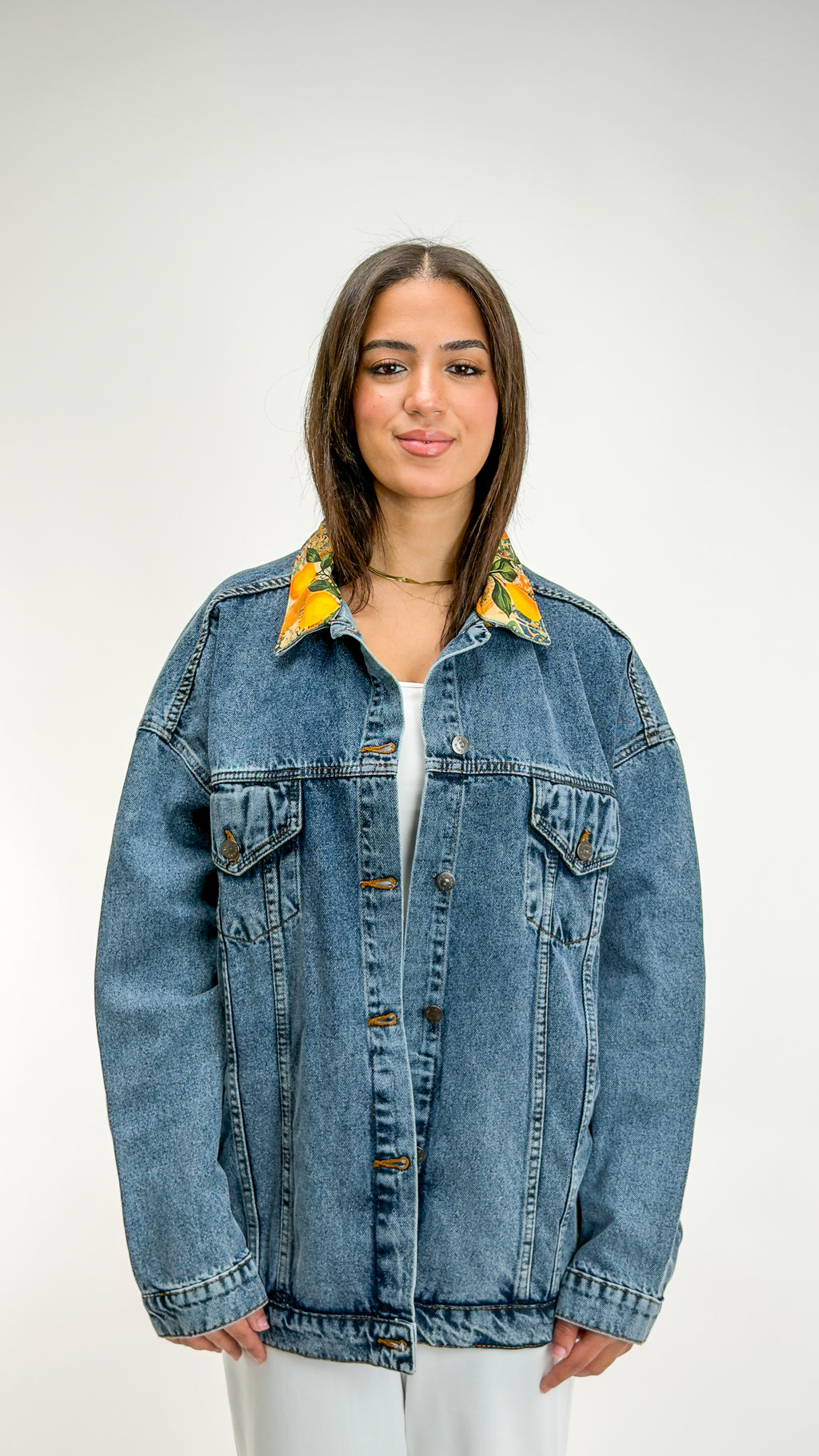 Dolce Lemon + Collar Denim Jacket Oversize