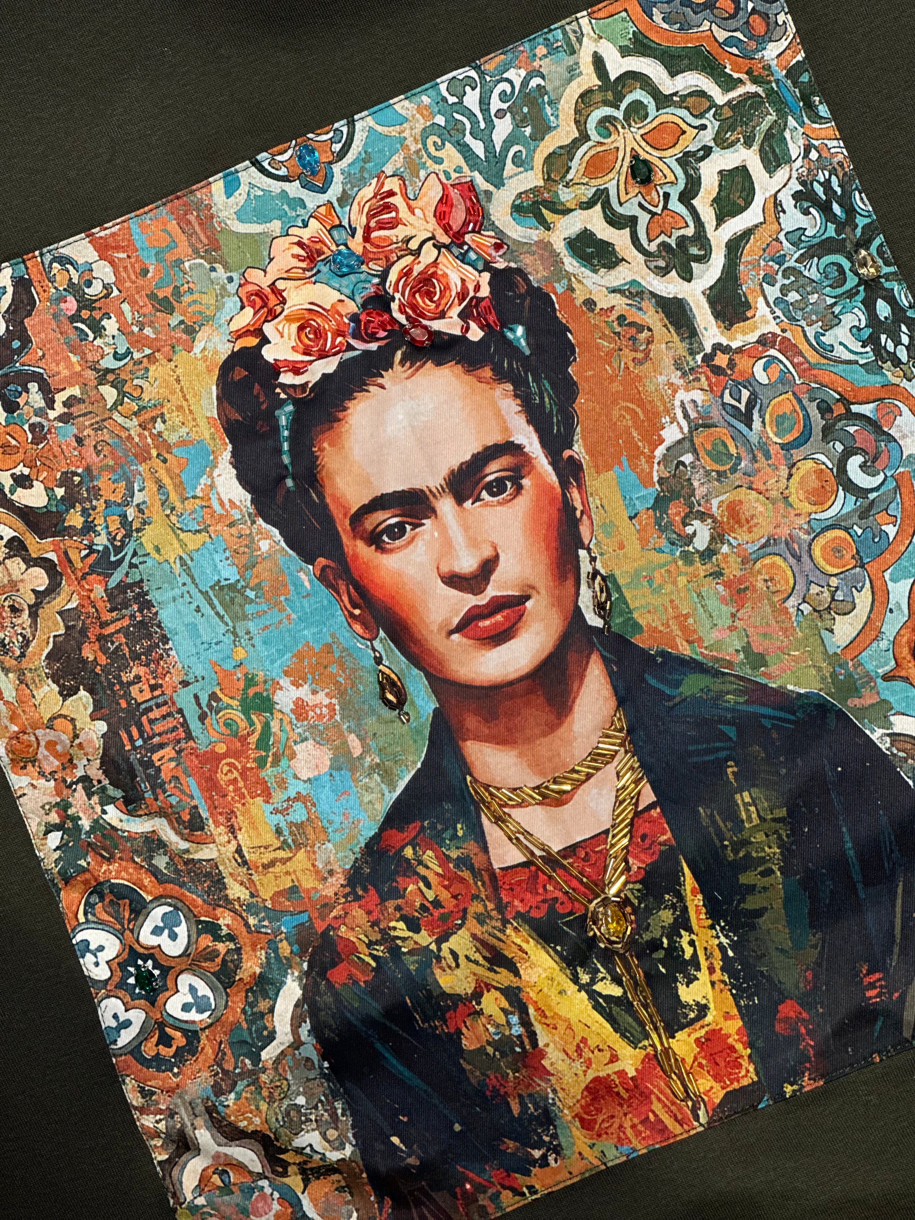 FK Embroidered Oversize Hoodie