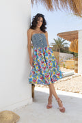Denim Floral Lemon Dress