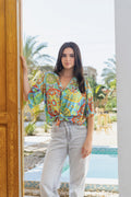 Azure Majolica Crop