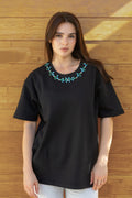 Blue Ocean Diamond Embodied Black T Shirt