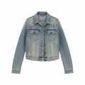 Denim Cropped Starlight Oversize Jacket