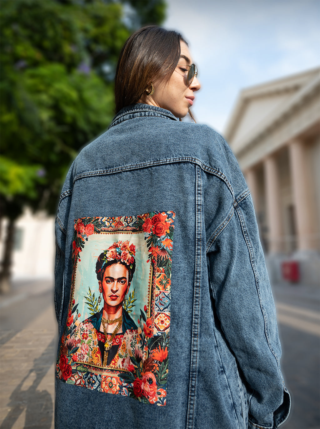 FK Embroidered Denim Jacket Oversize