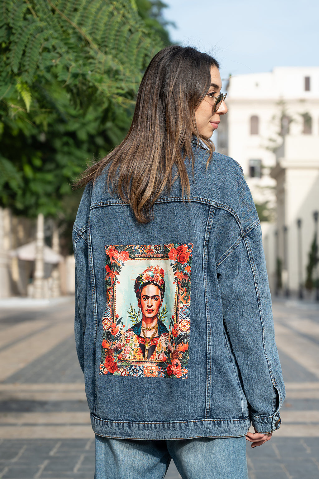 FK Embroidered Denim Jacket Oversize