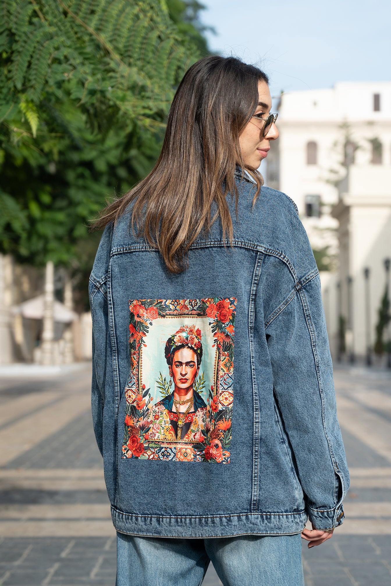 FK Embroidered Denim Jacket Oversize