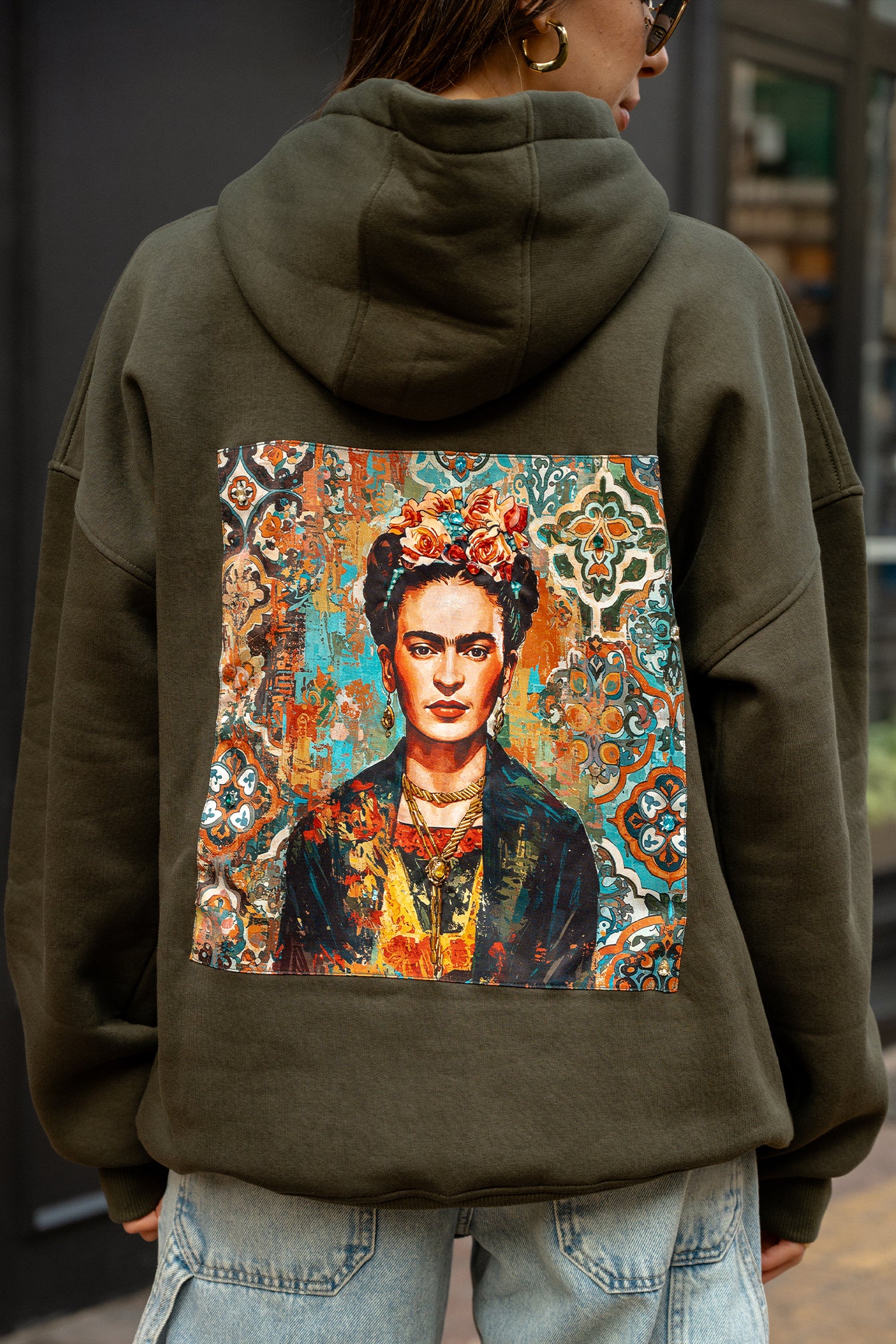 FK Embroidered Oversize Hoodie