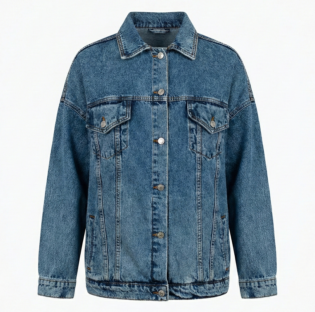 Plain Denim Jacket Oversize