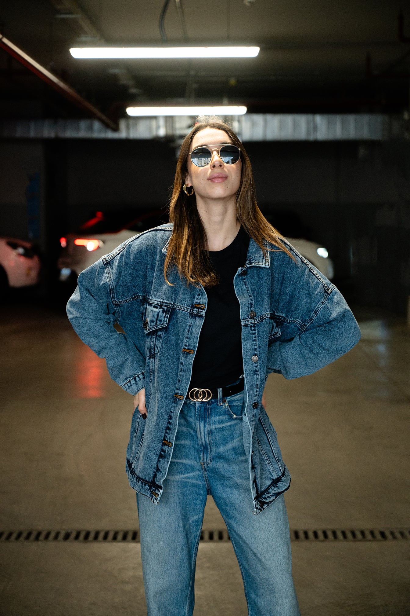 Plain Denim Jacket Oversize